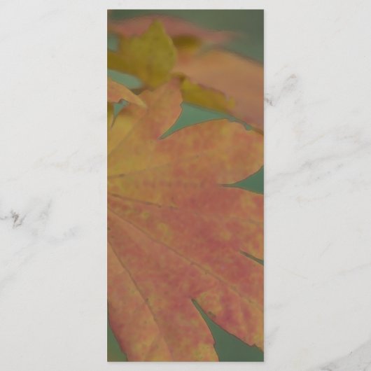 Menu Mariage Couleurs d'automne (Dos)