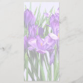 Menu Mariage Crocus violets (Dos)