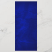 Menu Mariage Croix chrétienne en argent bleu (Dos)