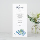 Menu Mariage customisé Designs Plage Mariages (Debout devant)