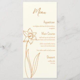 Menu Mariage Daffodique