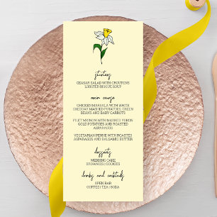 Menu Mariage Daffodique Minimaliste