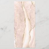 Menu Mariage d'âge d'or ivoire moderne (Dos)