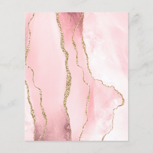 Menu Mariage d'âge d'or rose Budget (Dos)