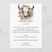 Menu Mariage d'âge du crâne floral de la vache de l'Oue (Devant)