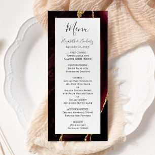 Menu Mariage d'âge or de Bourgogne moderne