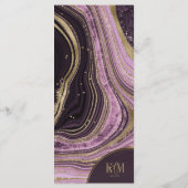 Menu Mariage d'agrégation Abstrait V2 Mauve ID827 (Dos)