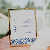 Menu mariage d'agrumes méditerranéens bleus