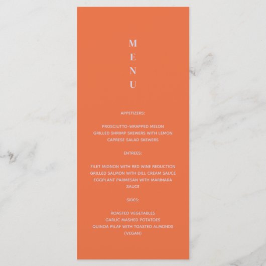 Menu Mariage Daisy (Devant)