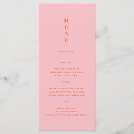 Menu Mariage Daisy (Devant)