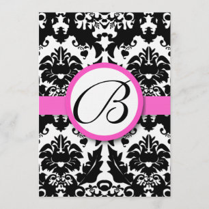 Menu Mariage damassé des Coeurs et des Flèches ros