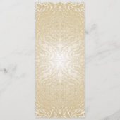 Menu Mariage damassé Gold Sparkle Ribbon (Dos)