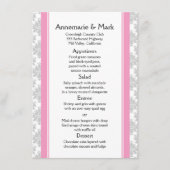 Menu Mariage damassé Gris Gris Gris (Devant)