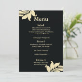 Menu Mariage damassé noir (Debout devant)