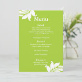Menu Mariage damassé verte (Debout devant)