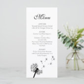 Menu Mariage Dandelion noir (Debout devant)