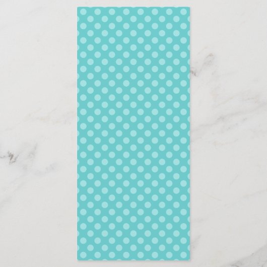 Menu Mariage Dandelion turquoise (Dos)