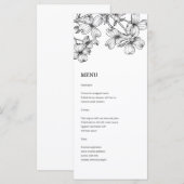 Menu Mariage d'anémone (Devant / Derrière)