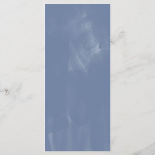 Menu Mariage d'aquarelle bleu foncé (Dos)