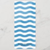 Menu Mariage d'aquarelle bleu plage (Dos)