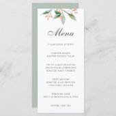 Menu Mariage d'aquarelle botanique simple et élégant (Devant / Derrière)