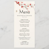 Menu Mariage d'aquarelle Cherry Blossoms (Devant)