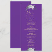 Menu Mariage d'aquarelle d'hiver (Devant / Derrière)