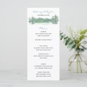 Menu Mariage d'aquarelle du lac Mountain (Debout devant)