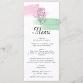 Menu Mariage d'aquarelle King Protea (Devant)