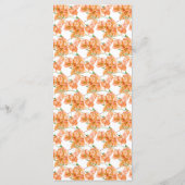 Menu Mariage d'aquarelle orange d'abricot de Bougainvil (Dos)