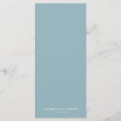 Menu Mariage d'aquarelle romantique et élégant roses ja (Dos)