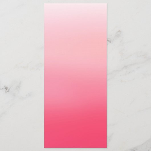 Menu Mariage d'aquarelle rose Ombre (Dos)