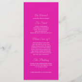 Menu Mariage d'aquarelle rose stock fleurs (Dos)