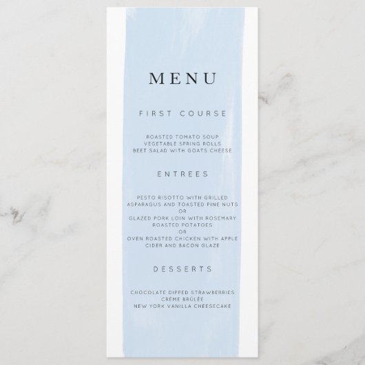 Menu Mariage d'aquarelle simple (Devant)