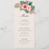 Menu Mariage d'aquarelle tropicale moderne (Devant)