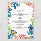 Menu Mariage d'aquarium coloré (Devant)