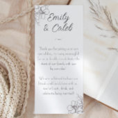 Menu Mariage d'art de la ligne florale noire et blanche