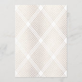Menu Mariage d'Art Déco Géométrique Ovale Blanc Or (Dos)