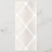 Menu Mariage d'Art Déco Géométrique Ovale Blanc Or (Dos)