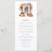 Menu Mariage d'automne de la porte d'entrée blanche (Devant)