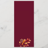 Menu Mariage d'automne en Bourgogne (Dos)