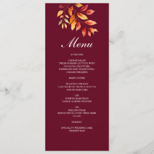 Menu Mariage d'automne en Bourgogne