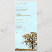 Menu Mariage d'automne sous un chêne rustique (Devant)