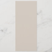 Menu Mariage de 4 po x 9 po parfaitement pâle (Dos)