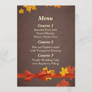 menu mariage de automne