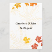 menu mariage de automne (Dos)