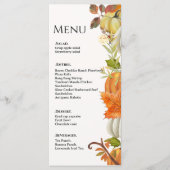 Menu Mariage de automne Citrouille feuilles d'automne m (Devant)