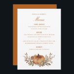 Menu Mariage de automne Citrouille rouille rouille Rose<br><div class="desc">parfait pour n'importe quel événement ; tout le texte,  couleur arrière - plan modifiable.</div>