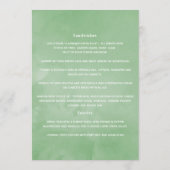 Menu Mariage de automne d'automne de Bourgogne et de Br (Dos)