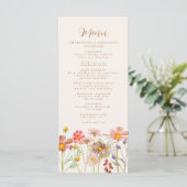 Menu Mariage de automne Fleur sauvage Boho (Debout devant)